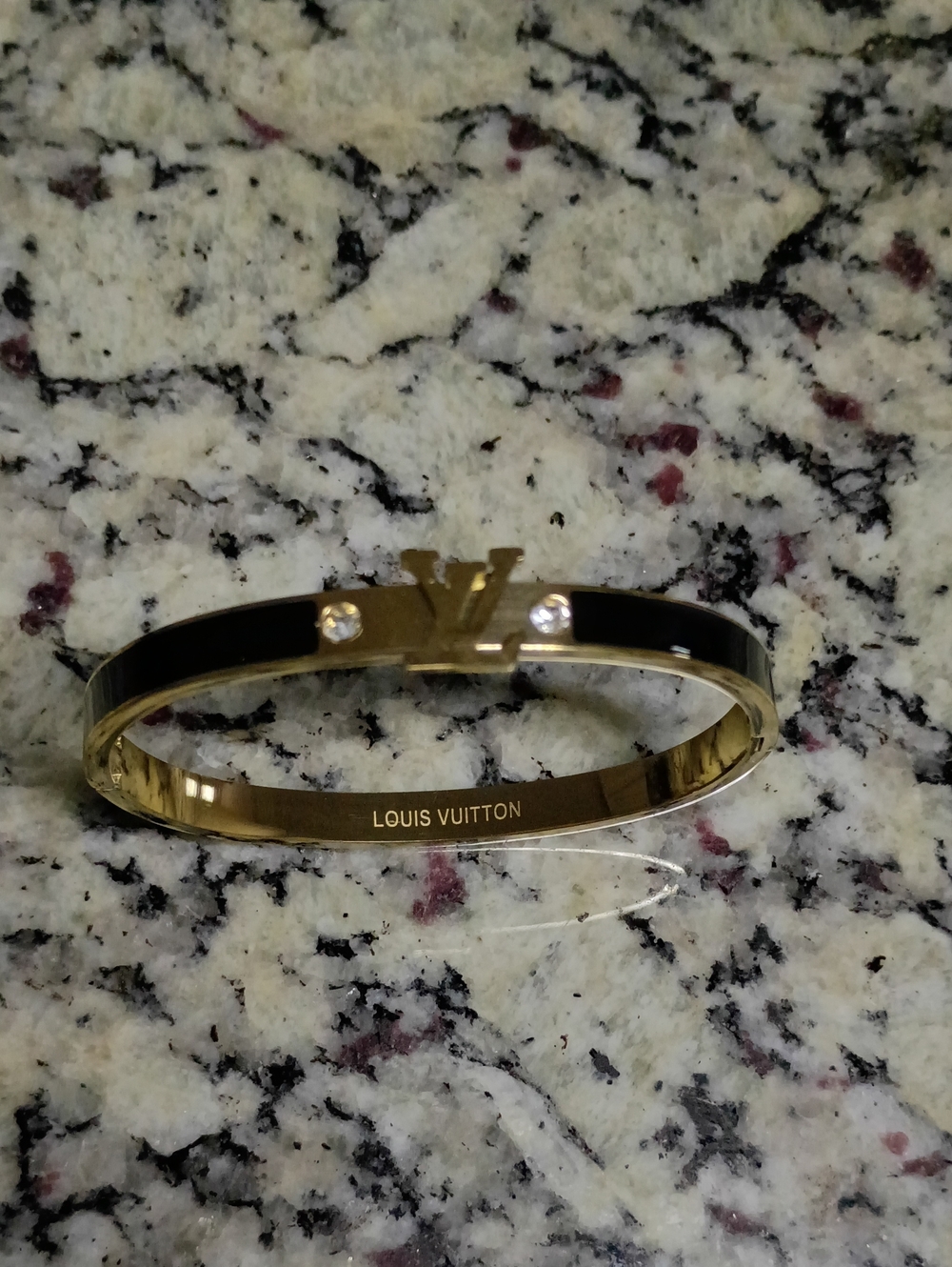 New Black and Gold Bangle Bracelet - Picture 2 of 8